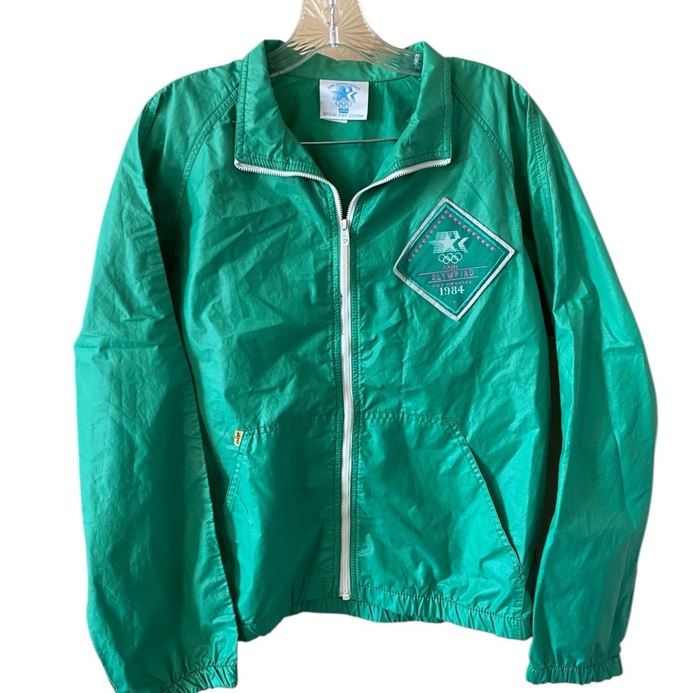 Vintage 1984 Los Angeles Olympiad Olympic Games Green Levi’s Windbreaker Jacket